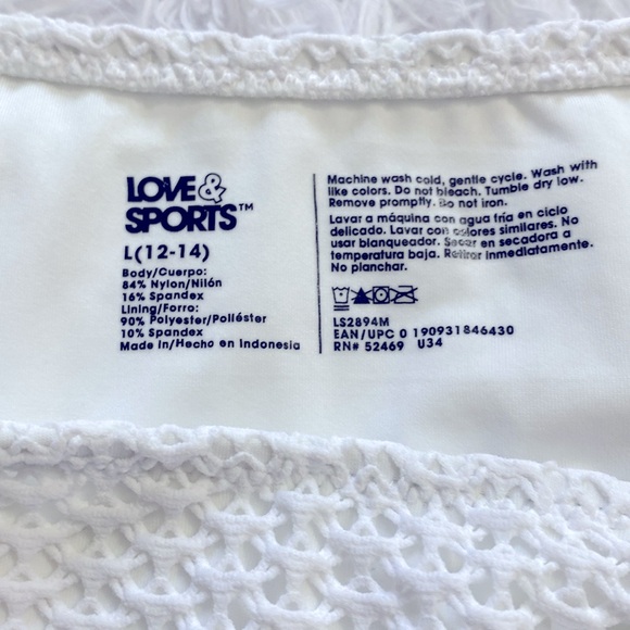 NWT Love & Sports White with Gold hardware Bathing Suit Bottom - Picture 3 of 7